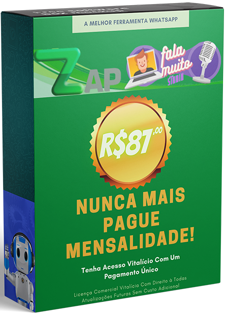 Zap Fala Muito FX - Robo Whatsapp - Vendas Zap Fala Muito Studio